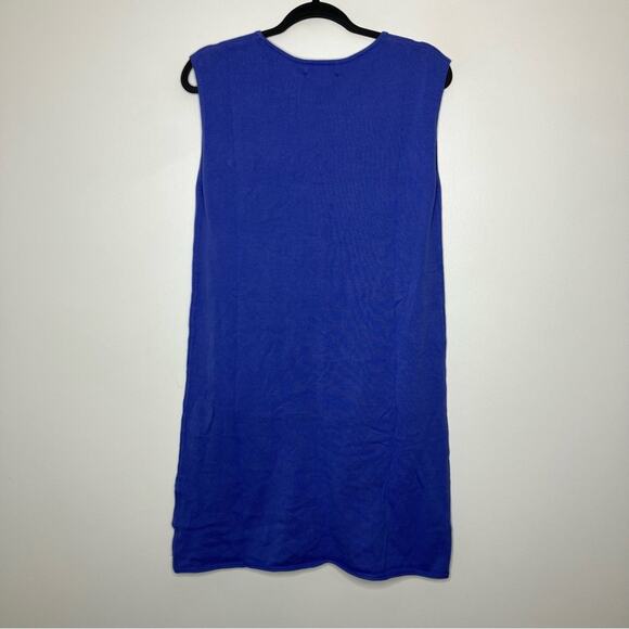 NWT GUDRUN SJODEN Iris Tunic Sleeveless Sweater Blue Small Dress - Picture 2 of 5
